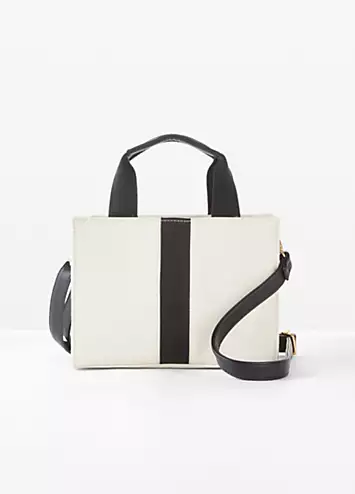 Two Tone Detachable Shoulder Strap Handbag by bonprix | Look Again