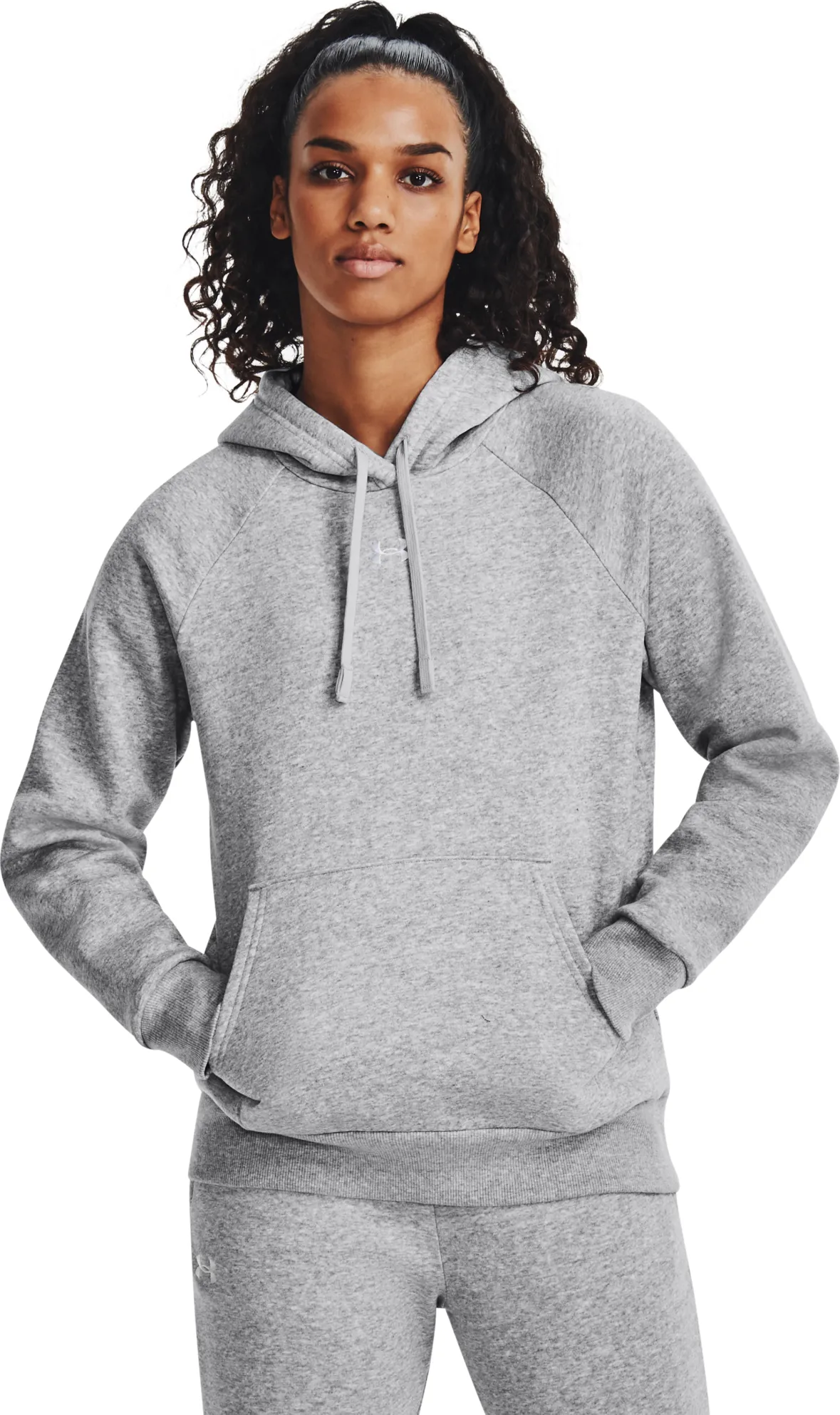 Under Armour Women's UA Rival Fleece Hoodie Mod Gray Light Heather | Buy Under Armour Women's UA Rival Fleece Hoodie M