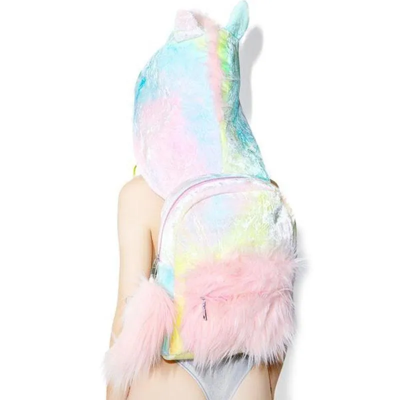 UNICORN HOODED BACKPACK