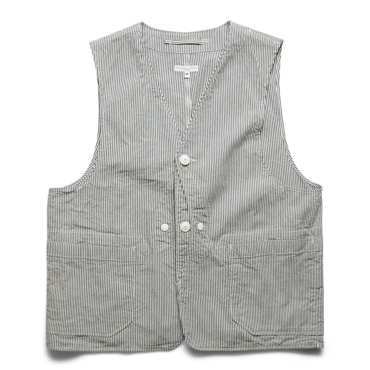 UPLAND VEST Navy Seersucker Stripe | Bodega