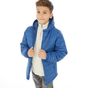 U.S. POLO ASSN. Boys USPA Hooded Quilted Jacket Set Sail