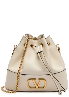 VALENTINO GARAVANI VLogo mini leather bucket bag -                         -                     -                