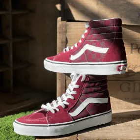 Vans Mens Monogram Sk8-Hi Trainers in Red