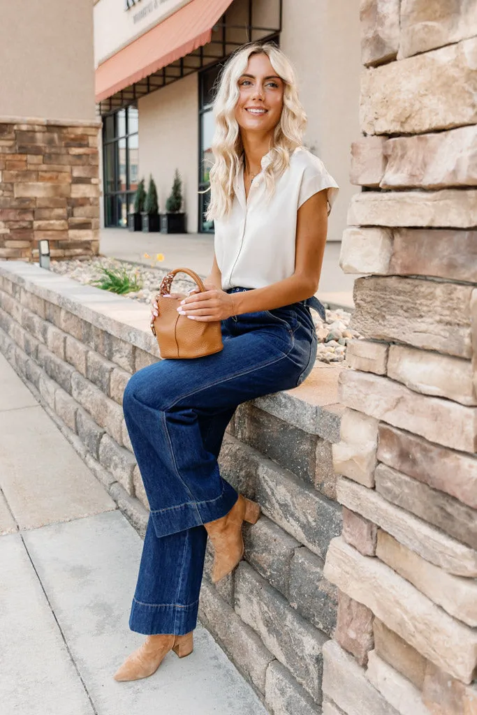 Veronica Beard Taylor Jeans W/ Self Belt