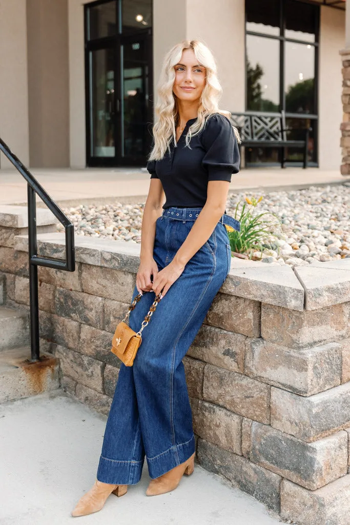 Veronica Beard Taylor Jeans W/ Self Belt