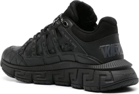 Versace Trigreca Barocco-jacquard sneakers Black