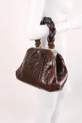 Vintage 40's Alligator Handbag