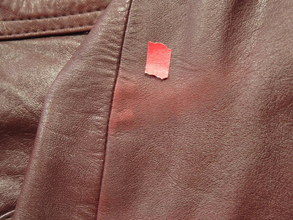 Vintage 70s Maroon Leather Jacket Mens 40 Sears the Leather Shop