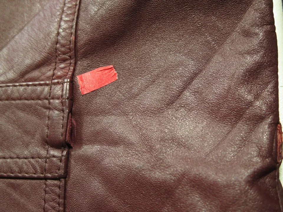 Vintage 70s Maroon Leather Jacket Mens 40 Sears the Leather Shop