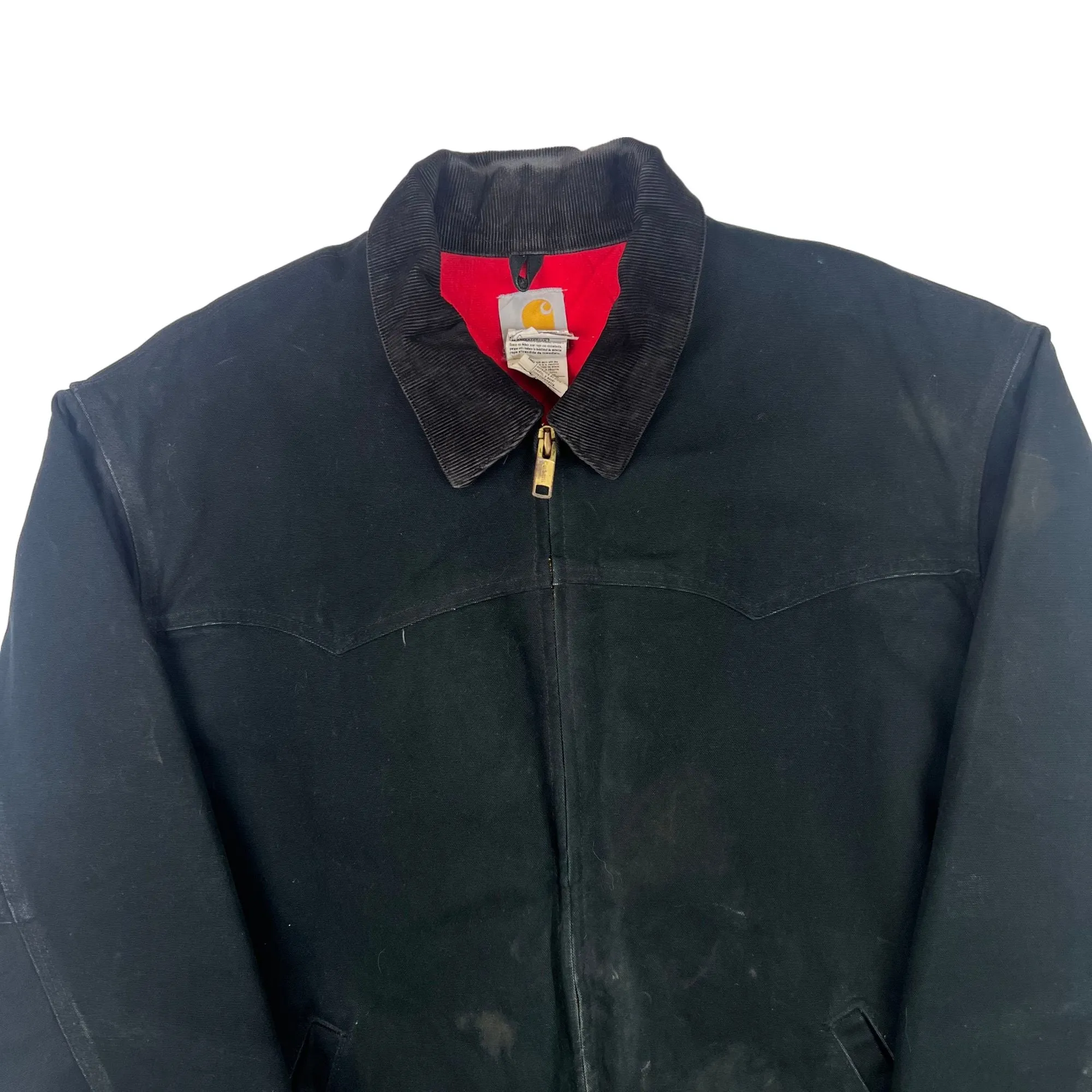 Vintage Carhartt Sante Fe Workwear Jacket Quilted Lined Black J13 BLK