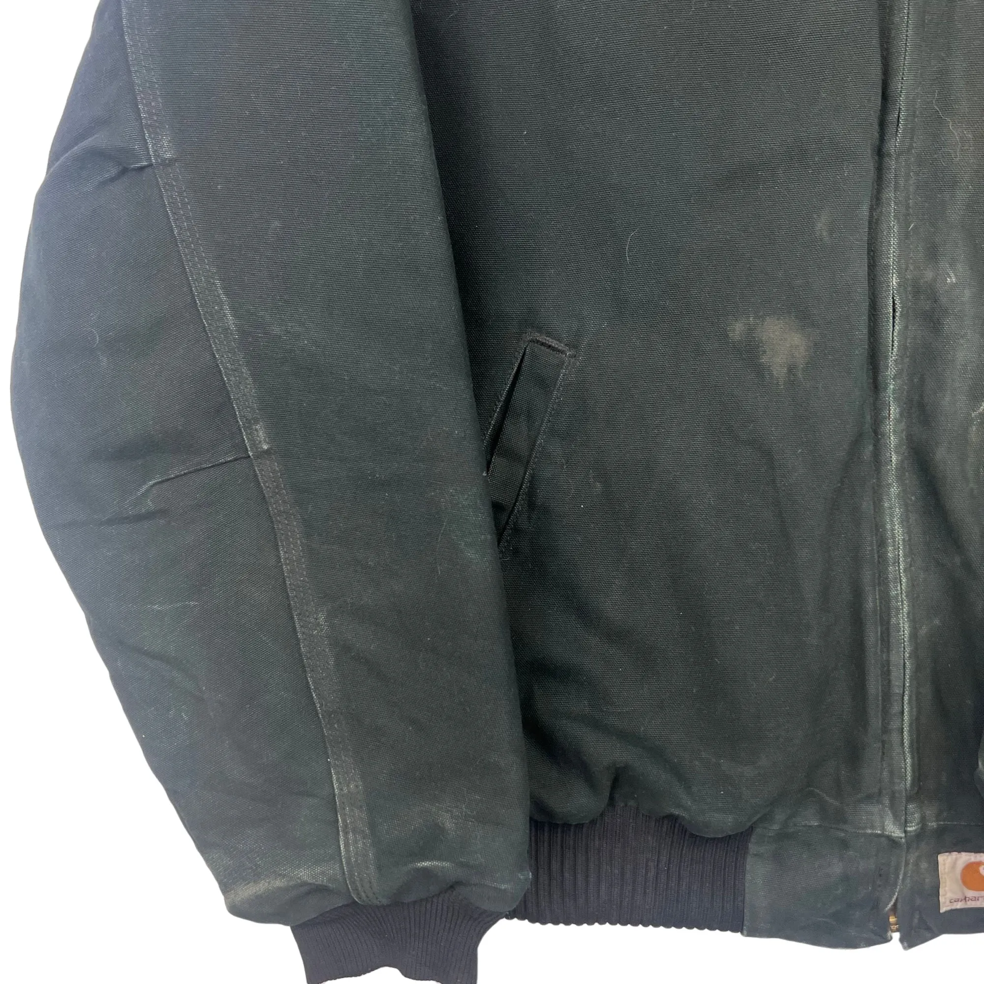 Vintage Carhartt Sante Fe Workwear Jacket Quilted Lined Black J13 BLK