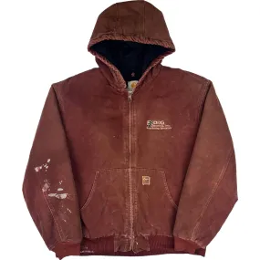 Vintage Distressed Carhartt Active Workwear Jacket Clay Red J130 CLY Rare