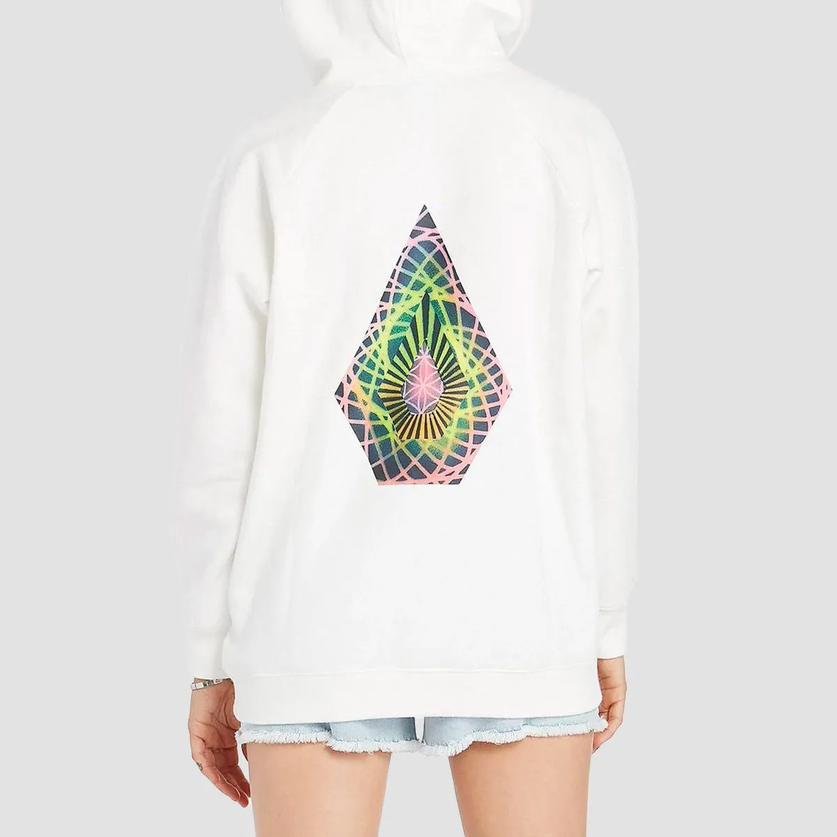 Volcom Star Shields FA BF Pullover Hoodie Star White - Womens