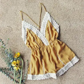 Whiskey & Rye Romper in Mustard