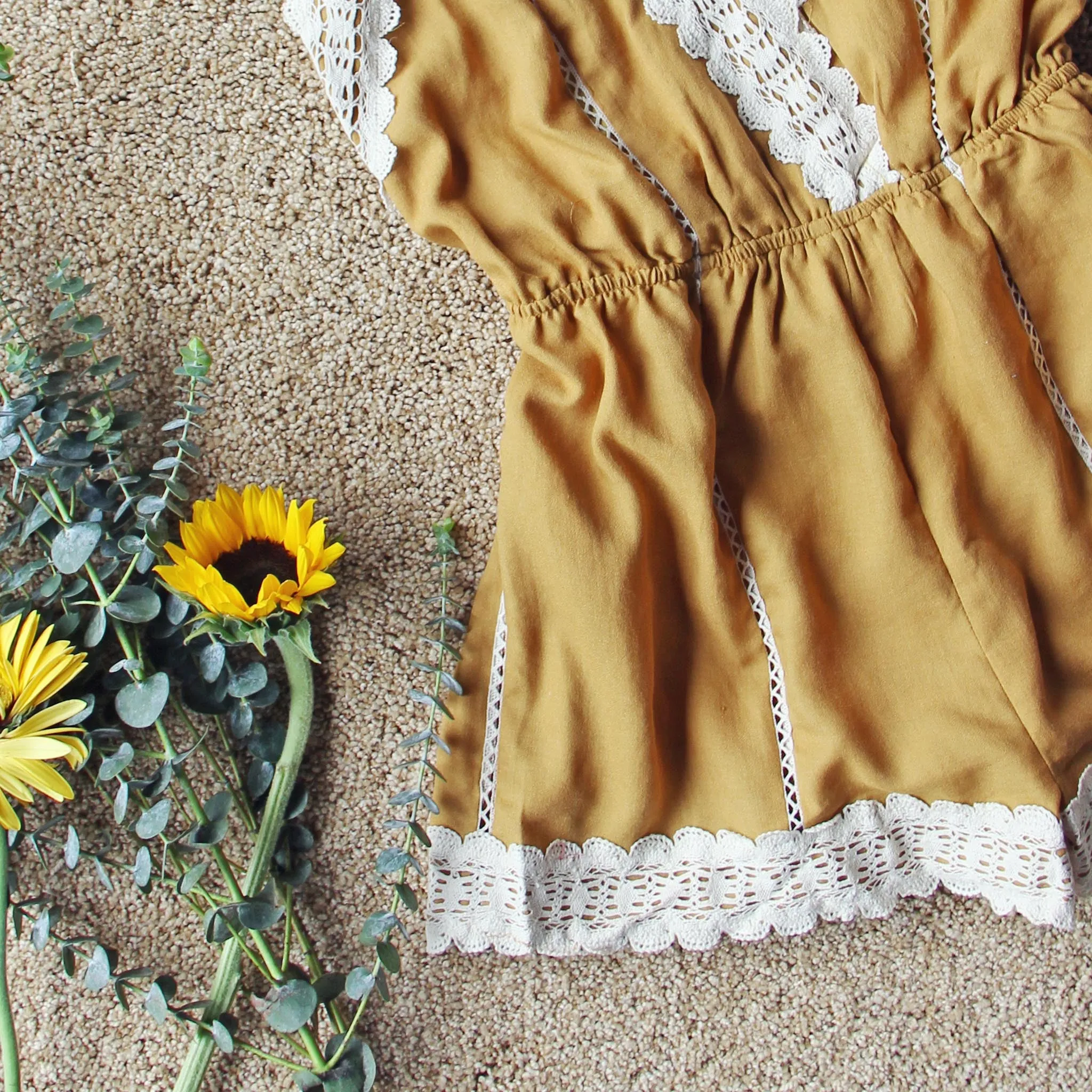 Whiskey & Rye Romper in Mustard