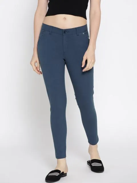 Women Solid Slim Fit Trousers