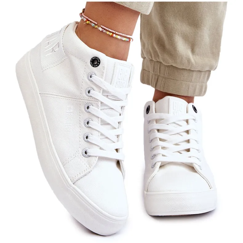 Women's Classic High Top Sneakers Big Star LL274002 White