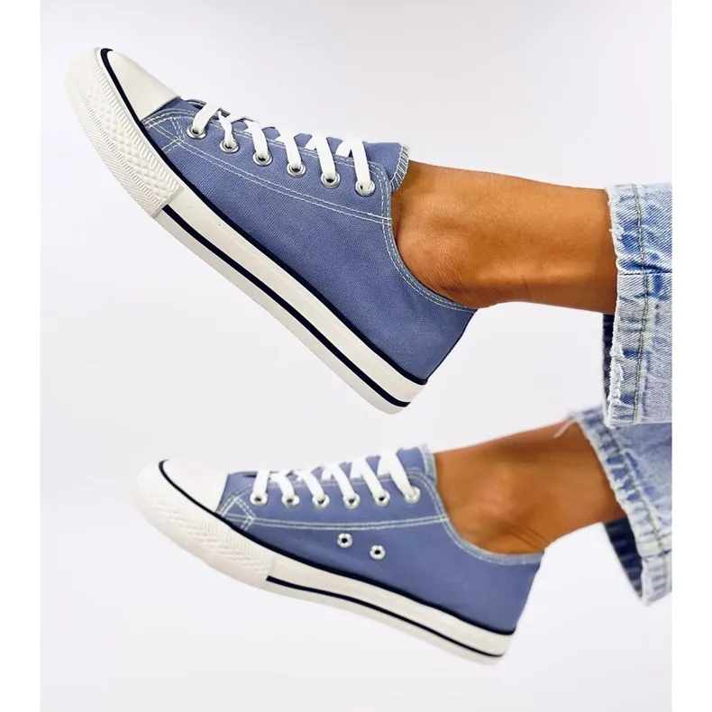 Women's classic sneakers Basic Jeans blue