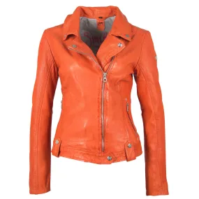 Women's (biker) jacket  GGFavour LAMAXV Orange - M0012241  -  Metal-shop