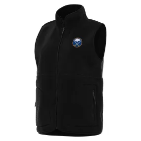 Women's Buffalo Sabres  Antigua Black Nostalgic Full-Zip Vest