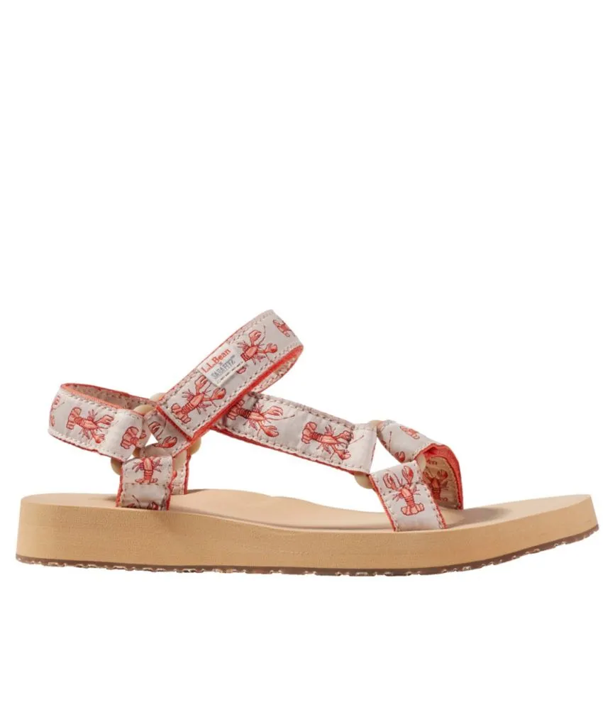 Women's Maine Isle Four-Point Sandals, Sara Fitz Print