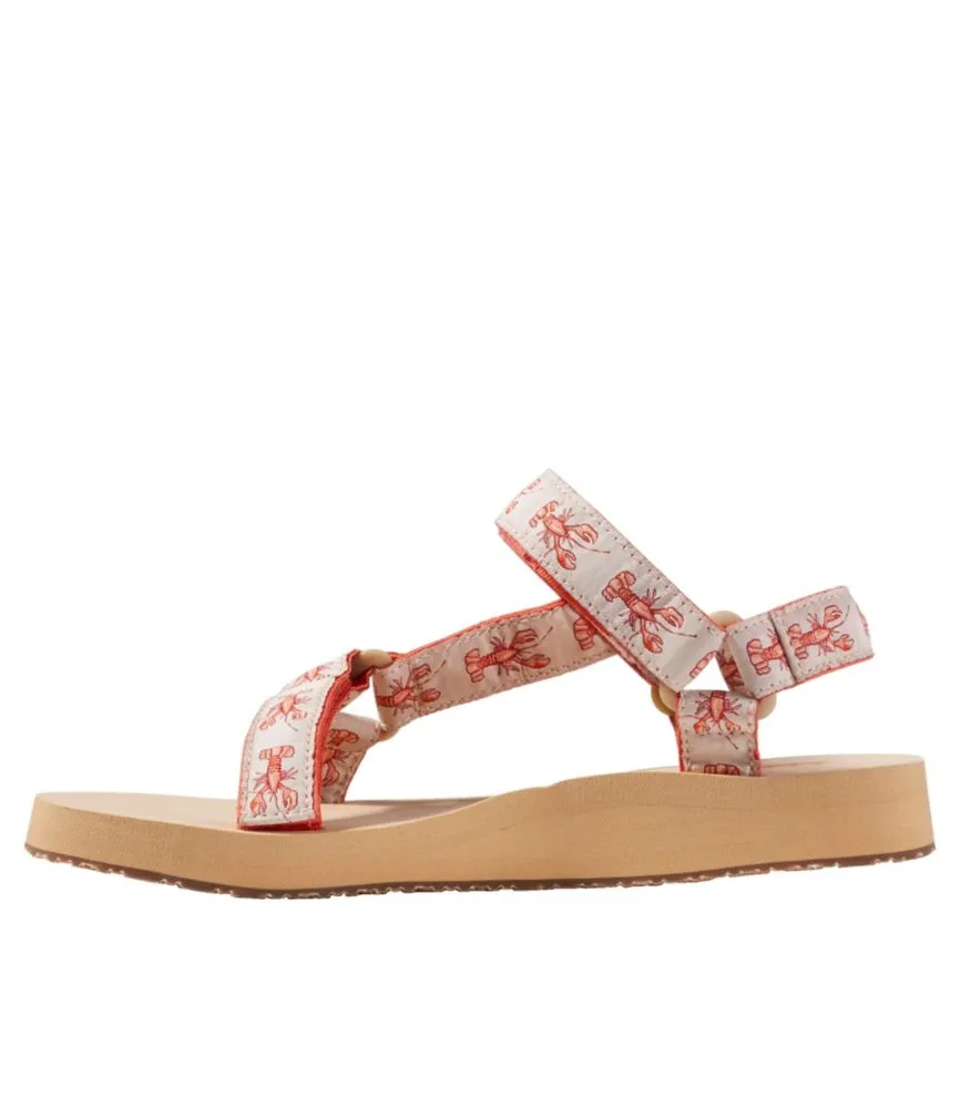 Women's Maine Isle Four-Point Sandals, Sara Fitz Print