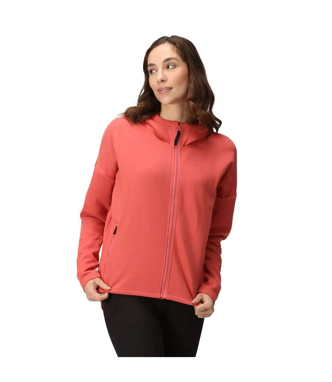 Womens/ladies rossall full zip hoodie mineral red Regatta