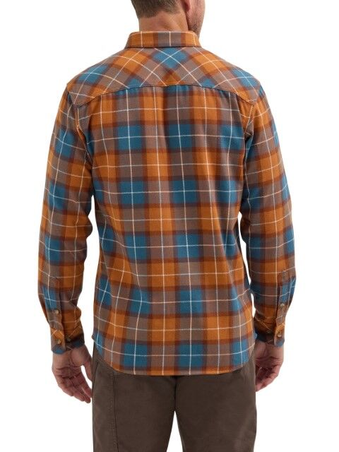 Wrangler Men's Riggs Workwear Foreman Flannel Shirt in Adobe Plaid