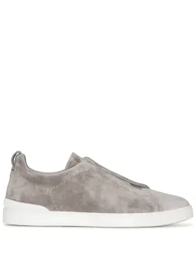 Zegna Triple Stitch Suede Sneakers Grey | Luxury and style at your fingertips