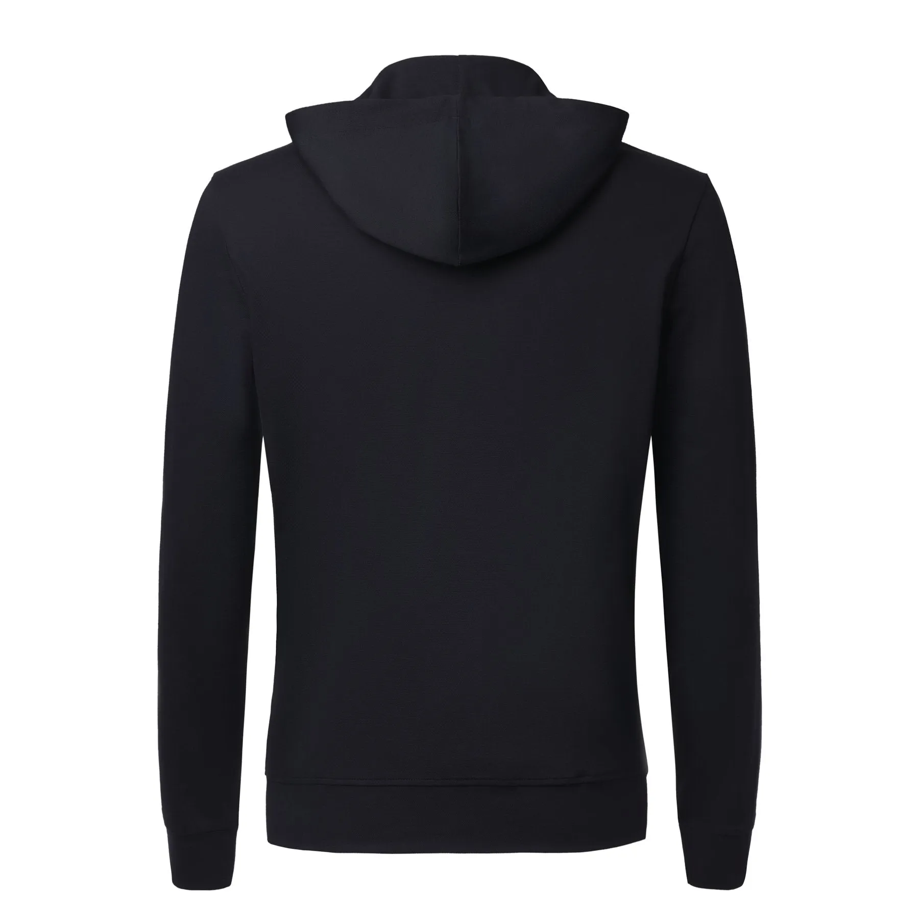  Zimmerli Stretch-Cotton Zip-Up Hoodie in Navy Blue