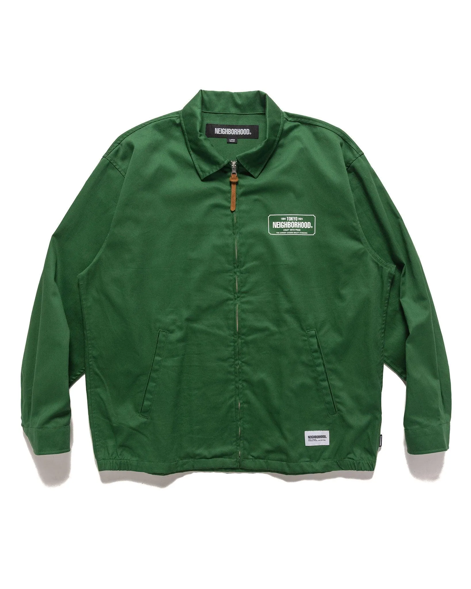 Zip Work Jacket Green