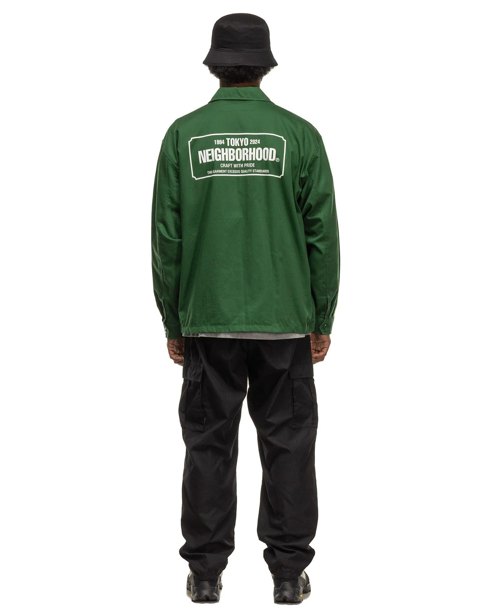 Zip Work Jacket Green